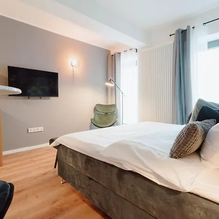 City-studio Im Innenhof Mit Boxspring-bett Und Community-raum Lägenhet